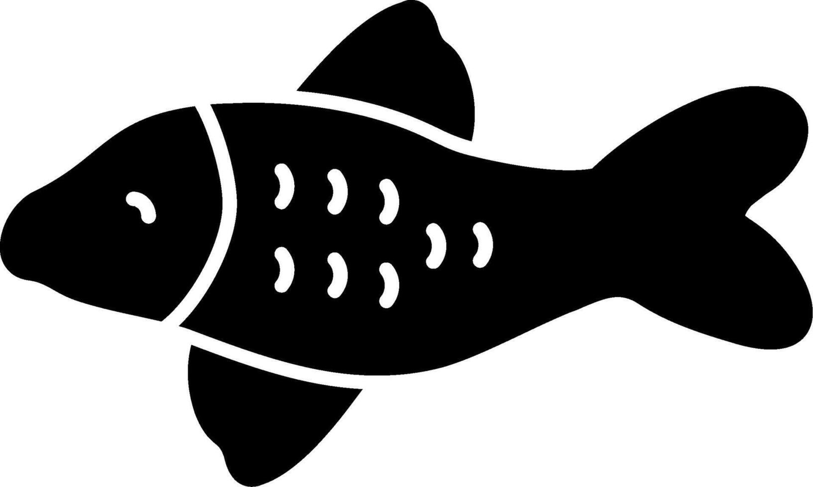 Koi Fish Glyph Icon vector