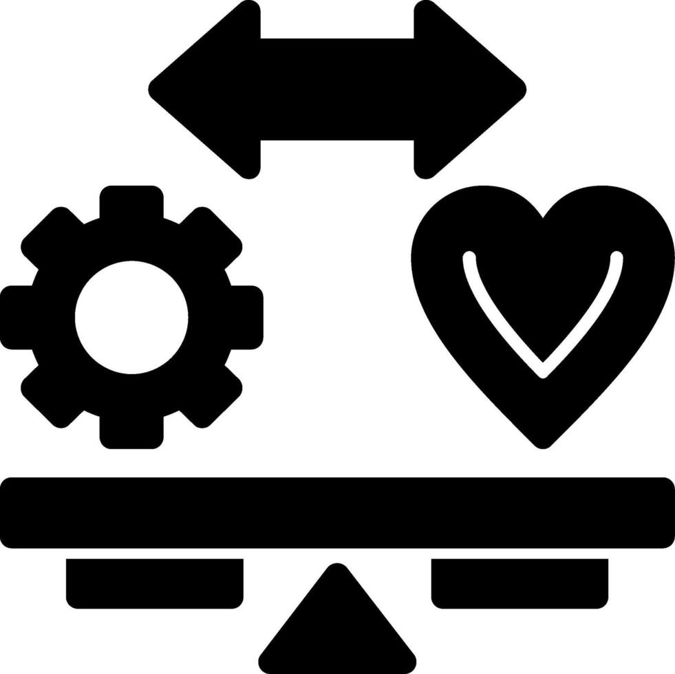 Work-Life Balance Glyph Icon vector