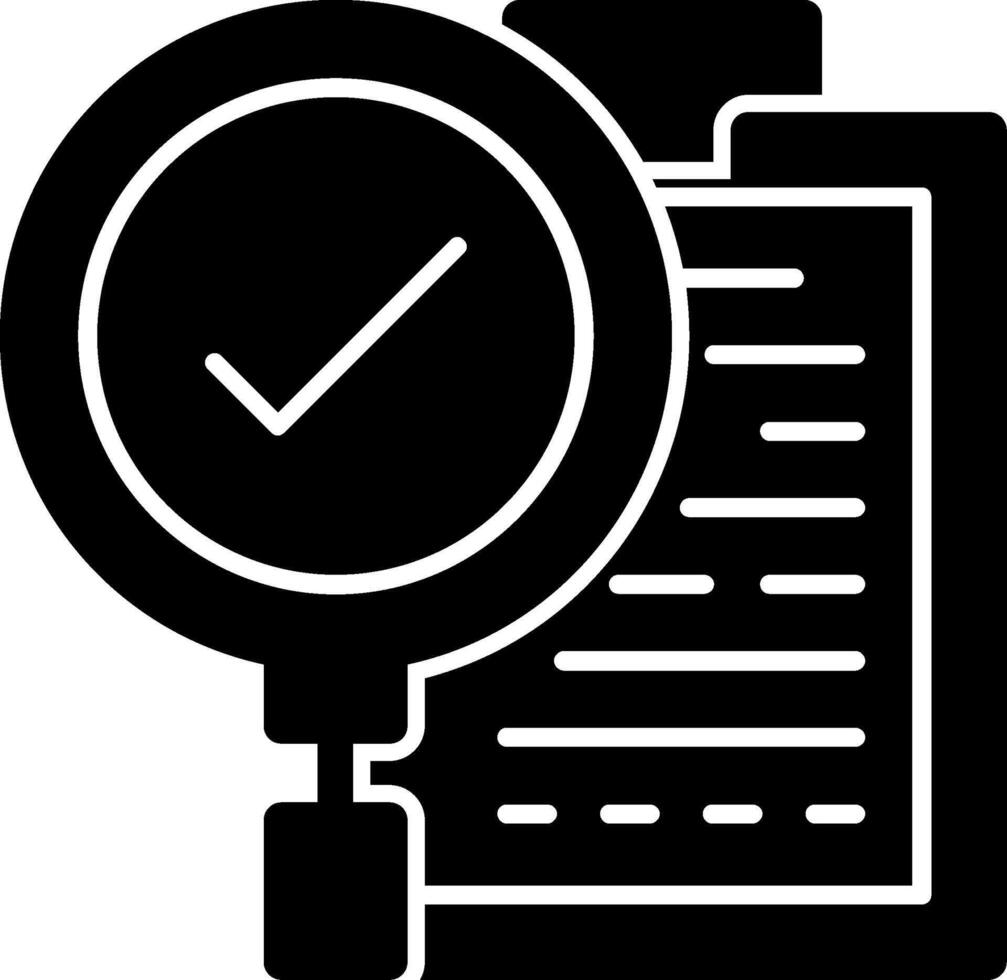 Evaluation Glyph Icon vector