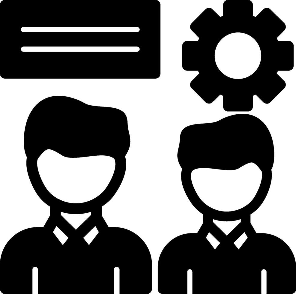 Collaboration Glyph Icon vector