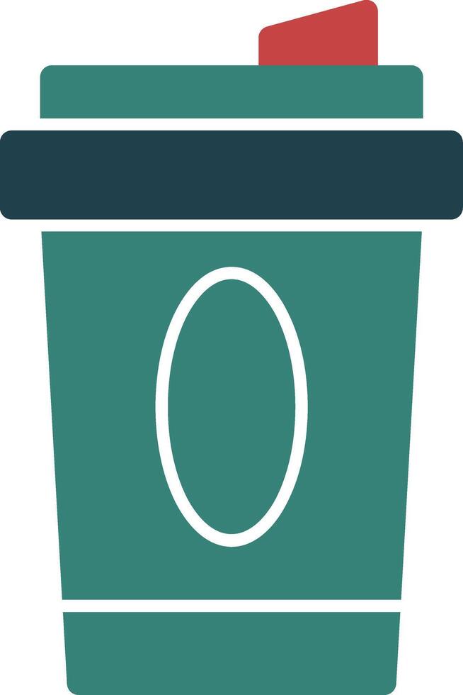 Coffee Cup Glyph Multi Color Icon vector