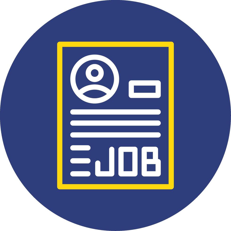 Job Description Dual Line Circle Icon vector