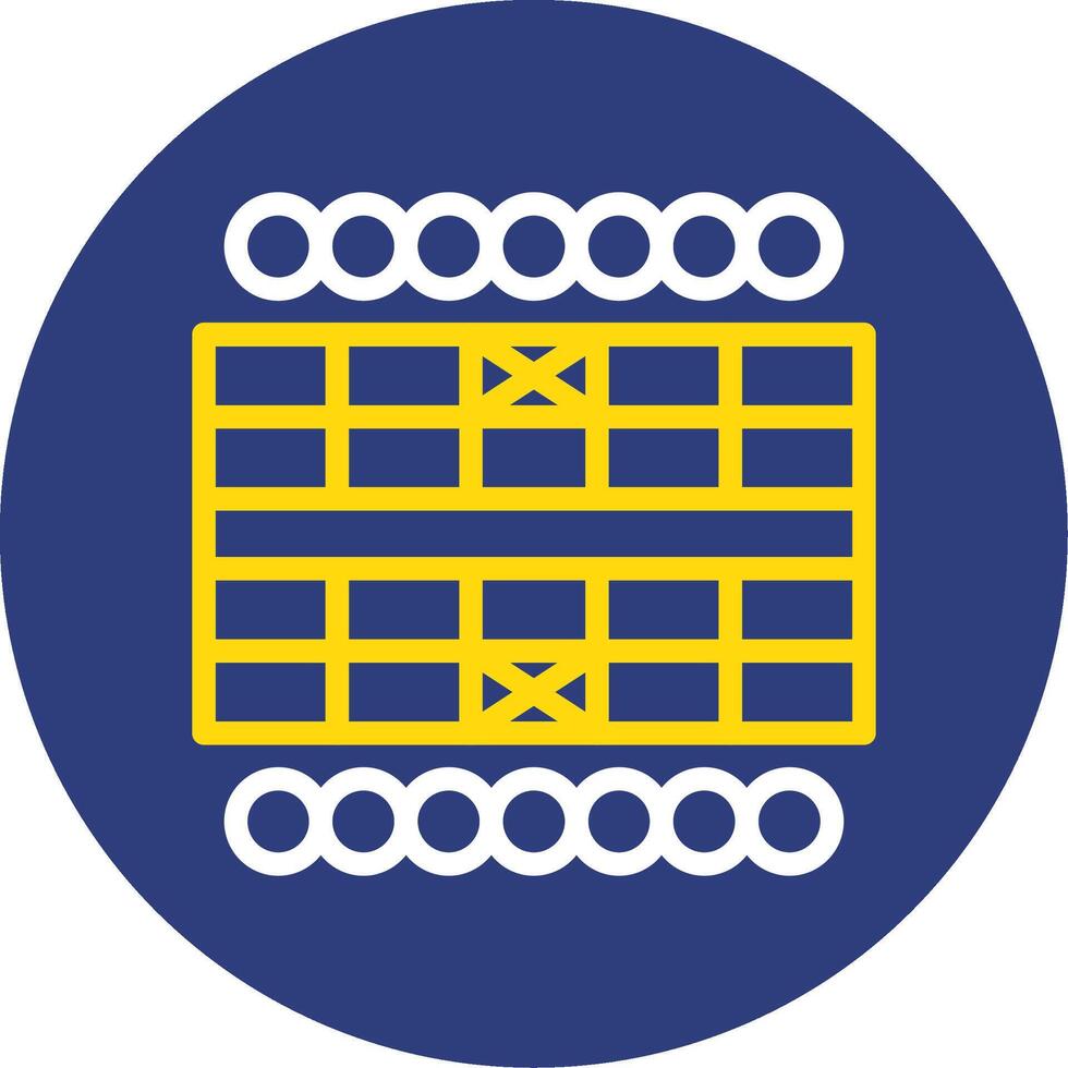 Chinese Chess Dual Line Circle Icon vector