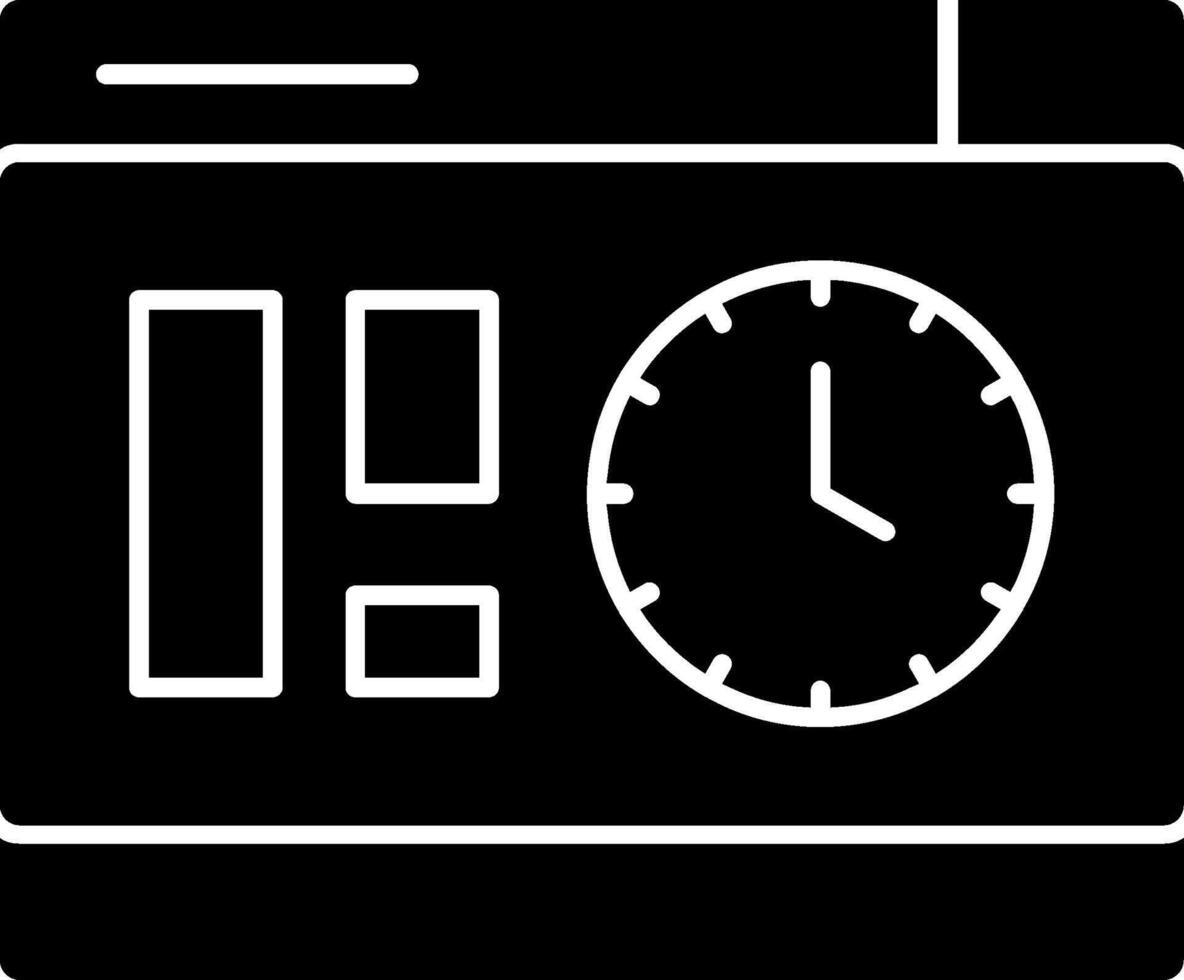 icono de glifo de reloj vector