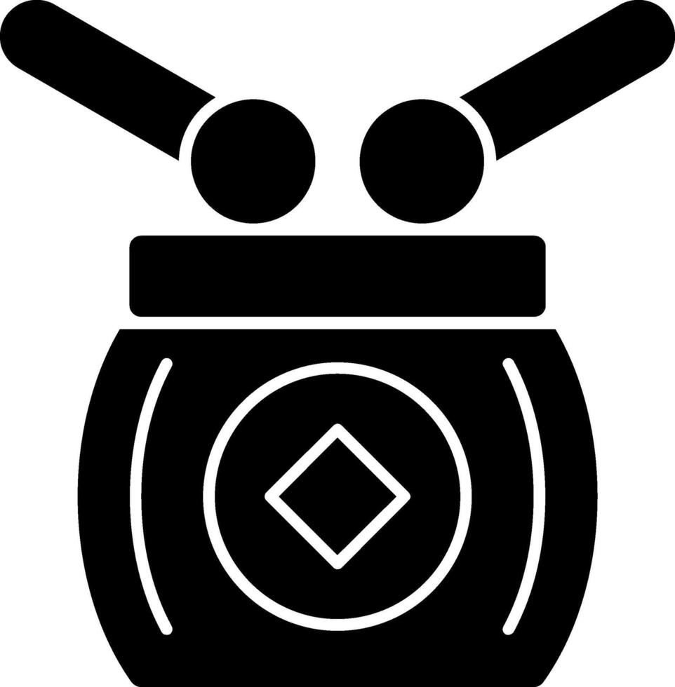 Drum Glyph Icon vector