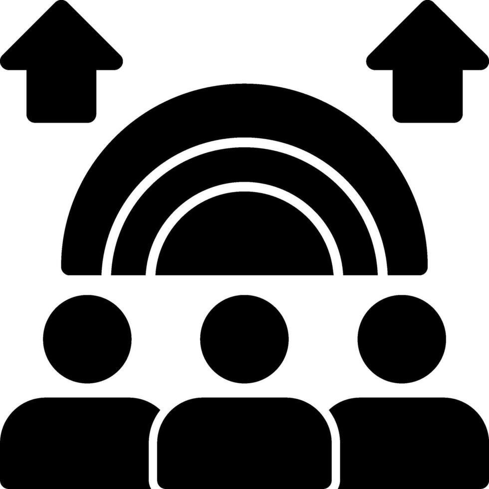 Inclusion Glyph Icon vector