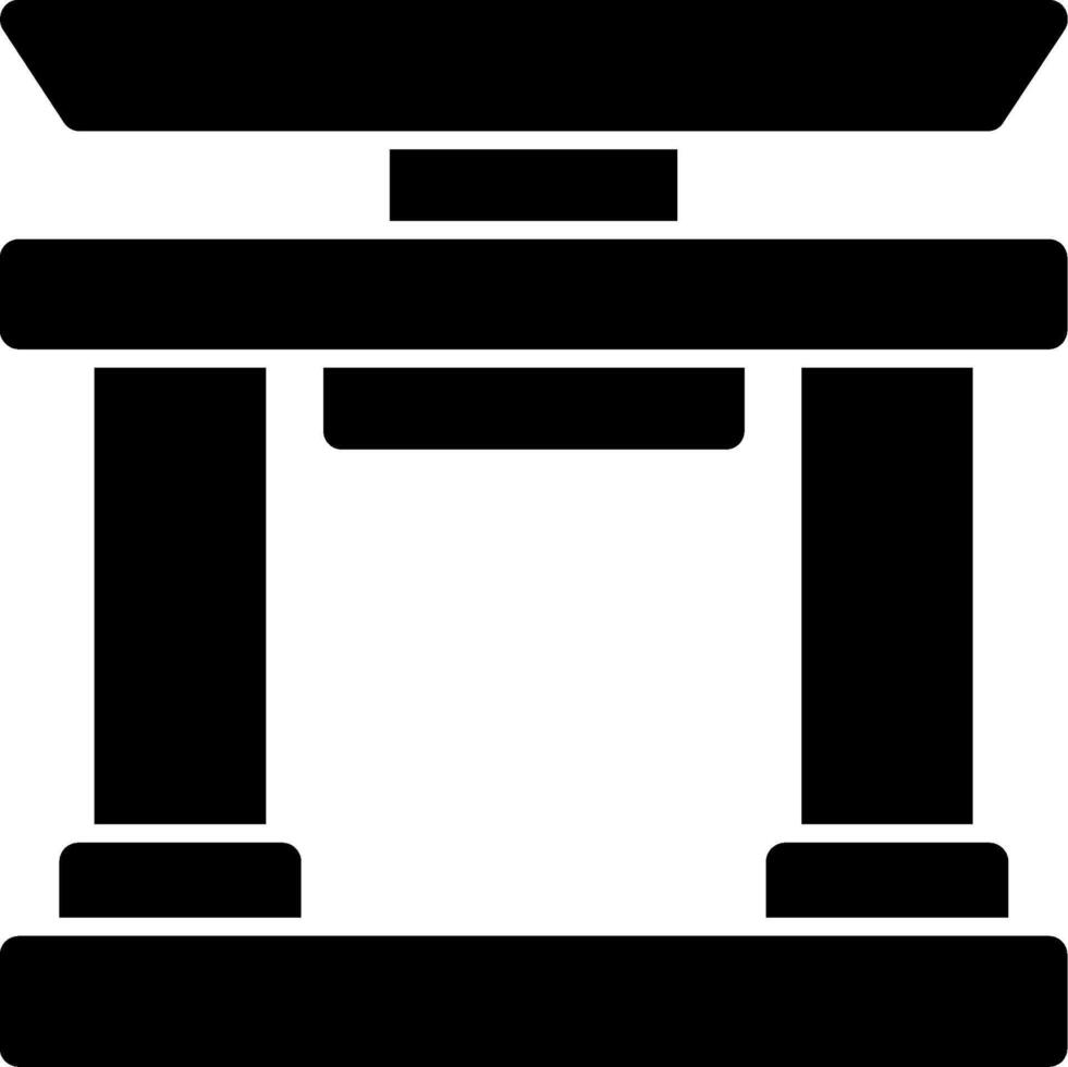 Shrine Glyph Icon vector