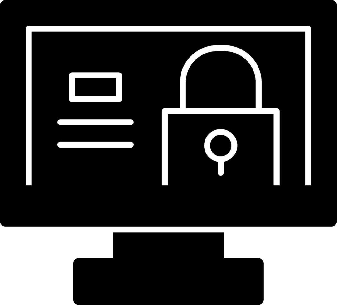 Lock Glyph Icon vector