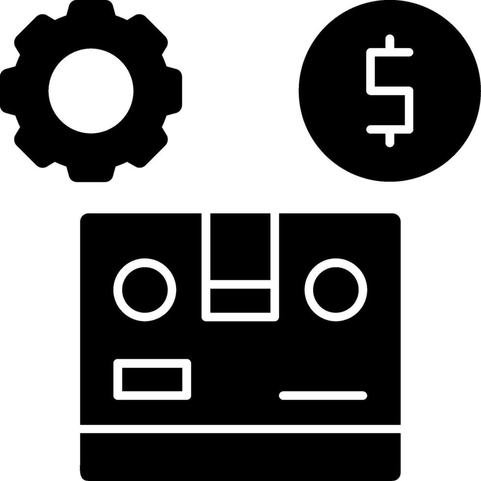 Manufacturing Efficiency Glyph Icon vector