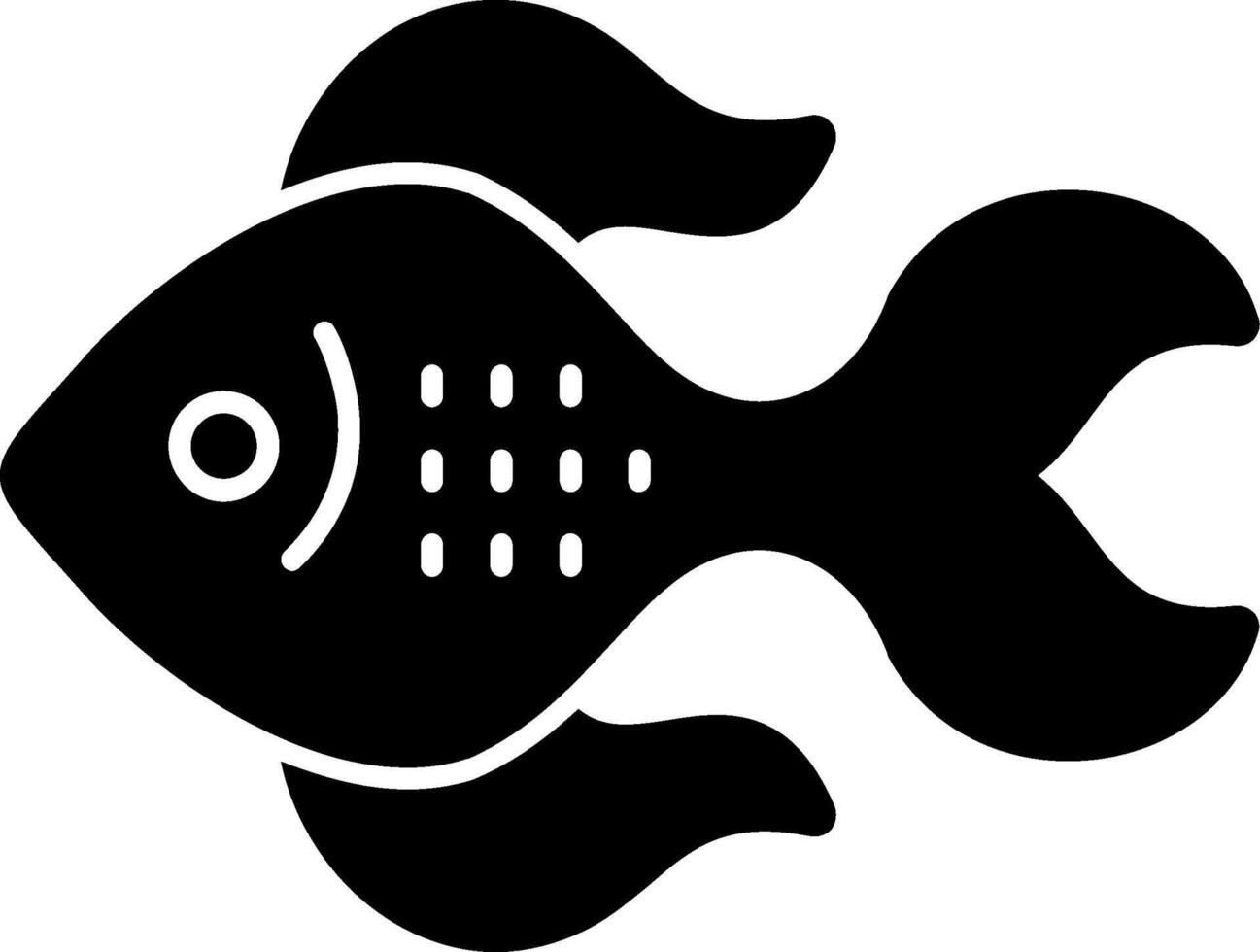 Goldfish Glyph Icon vector