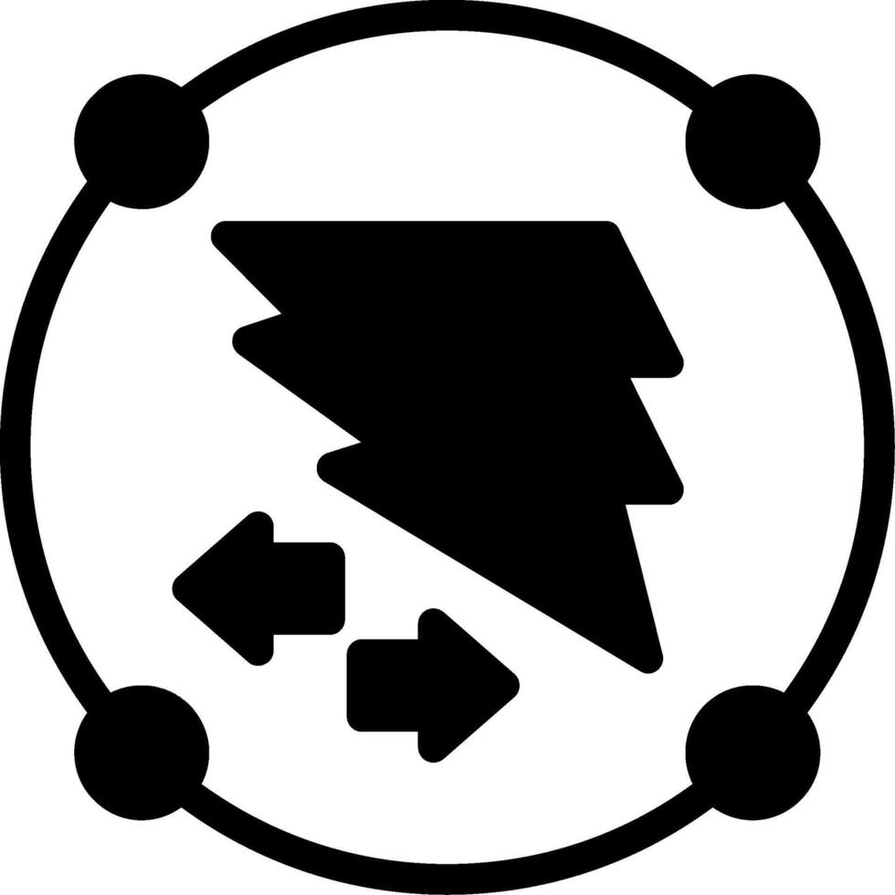 Bound Blitz Glyph Icon vector