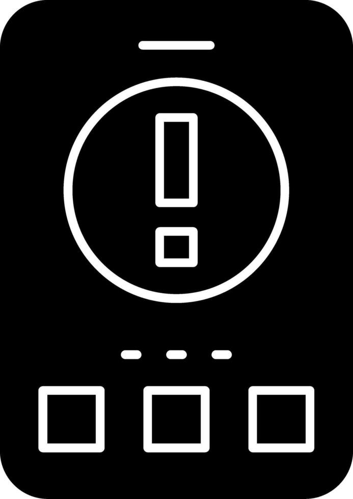 Exclamation Mark Glyph Icon vector