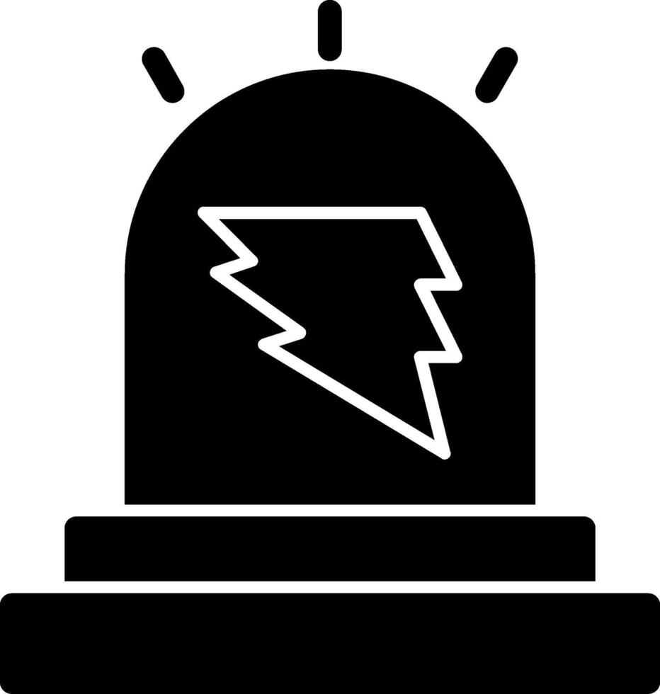 Beacon Bolt Glyph Icon vector