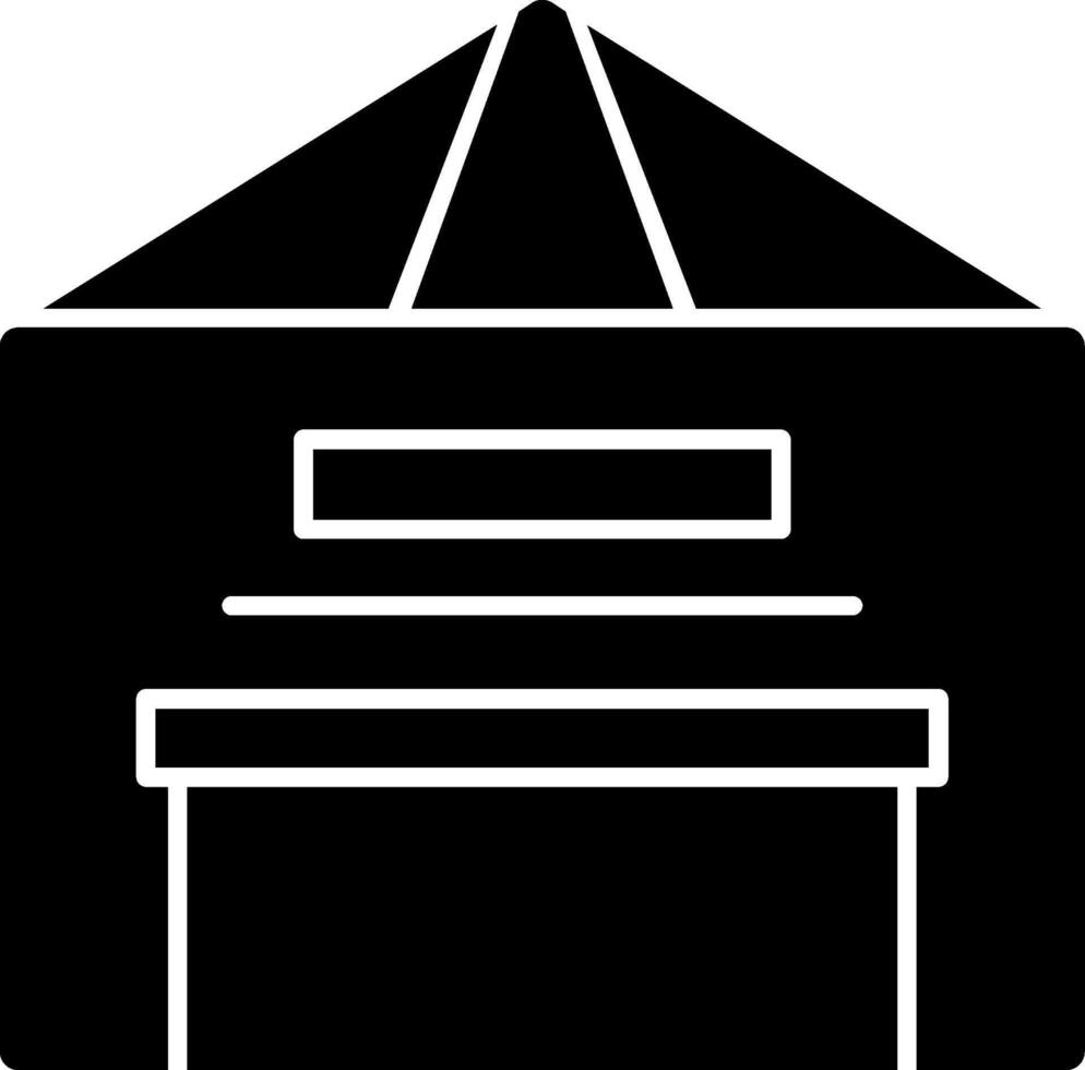Warehouse Glyph Icon vector