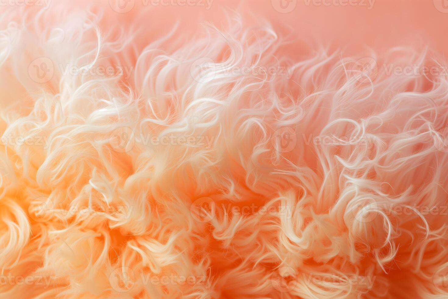 AI Generated Peach fuzz color fluffy fur background photo