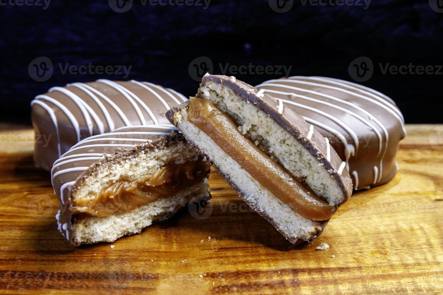Alfajor, filled with dulce de leche photo