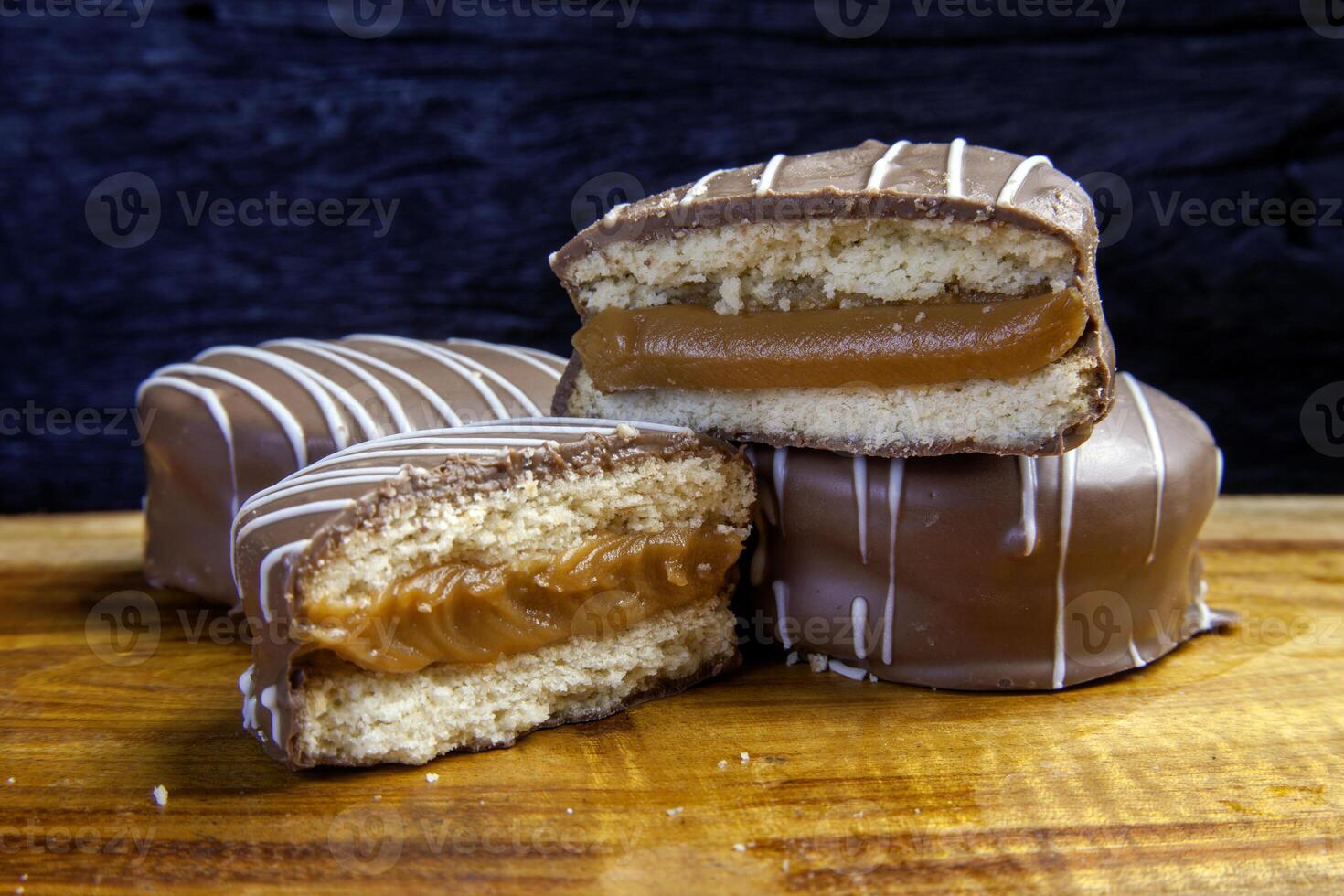 Alfajor, filled with dulce de leche photo