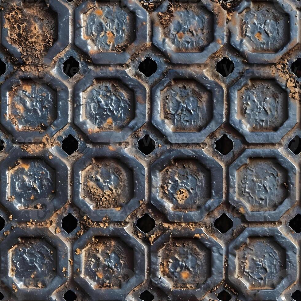 AI Generated seamless metal pattern texture photo