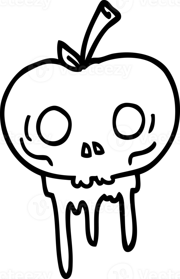 negro y blanco dibujos animados Víspera de Todos los Santos manzana icono png