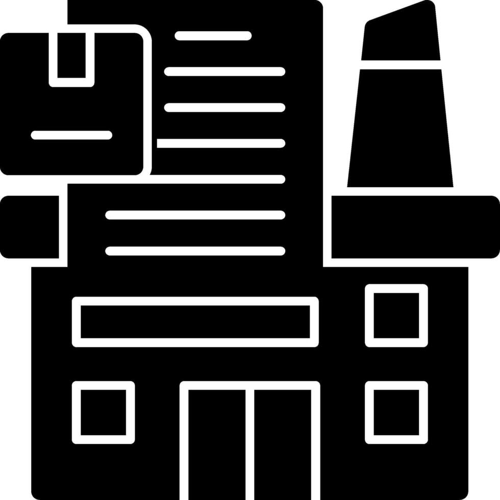 Industry Report Glyph Icon vector