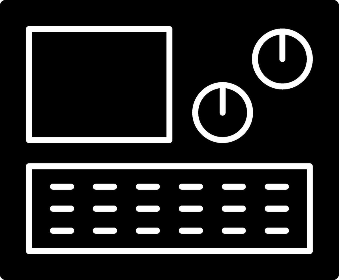 Machine Control Panel Glyph Icon vector