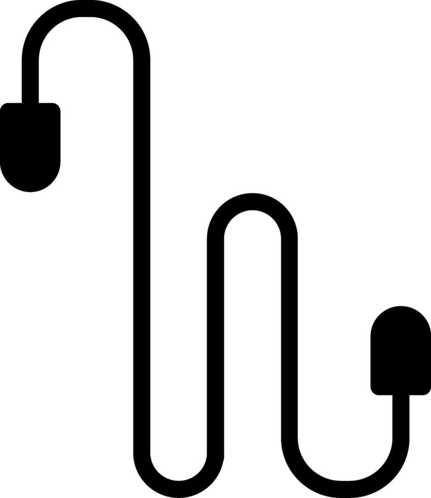 Jump Rope Glyph Icon vector