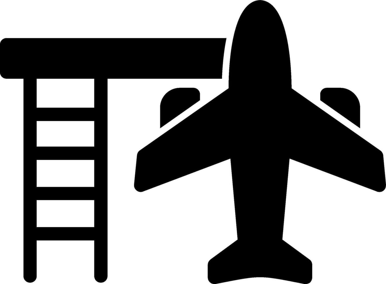 Airplane Glyph Icon vector