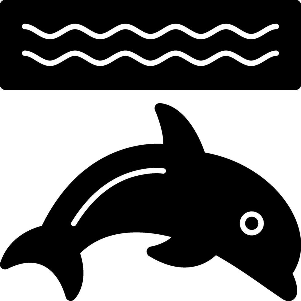 Dolphin Glyph Icon vector
