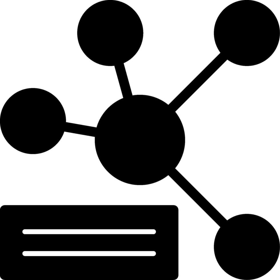 Network Glyph Icon vector
