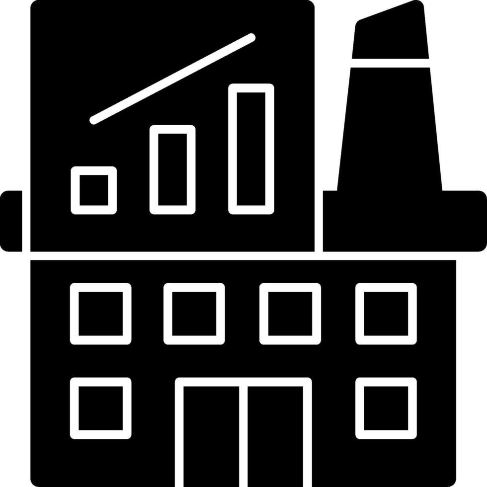 Industry Trends Glyph Icon vector