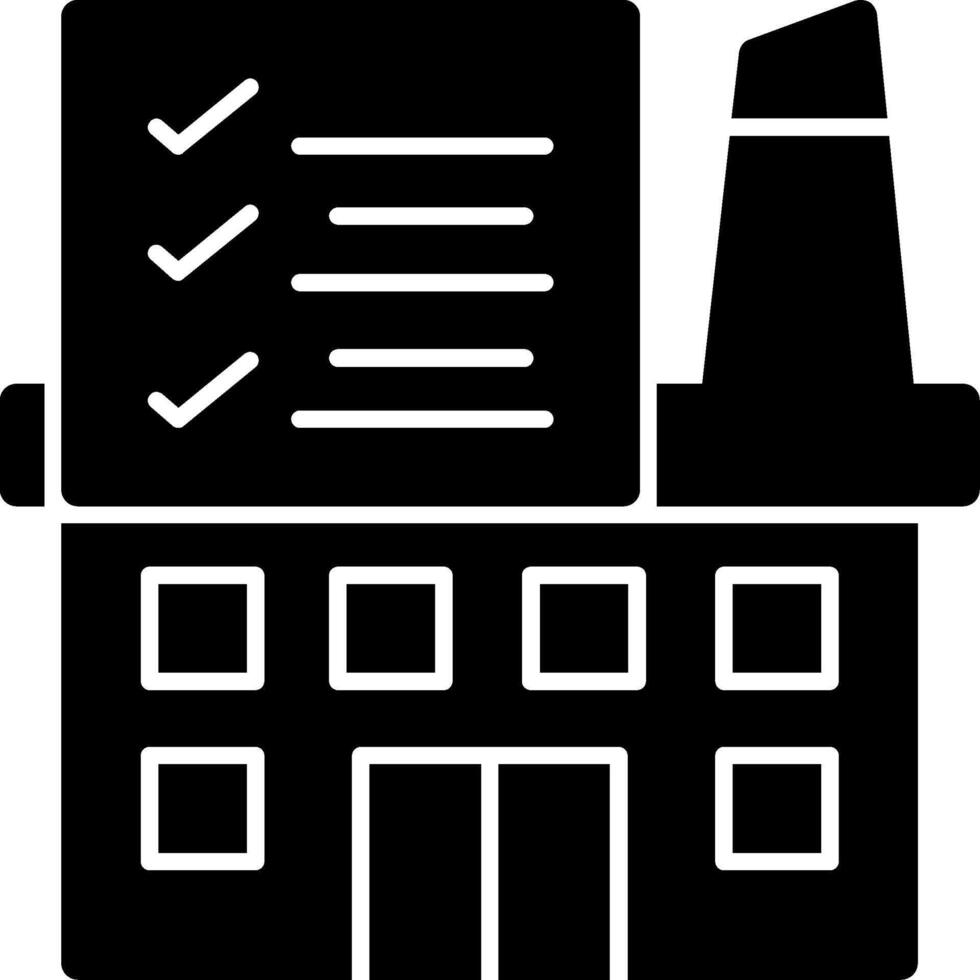 Factory Inspection Glyph Icon vector