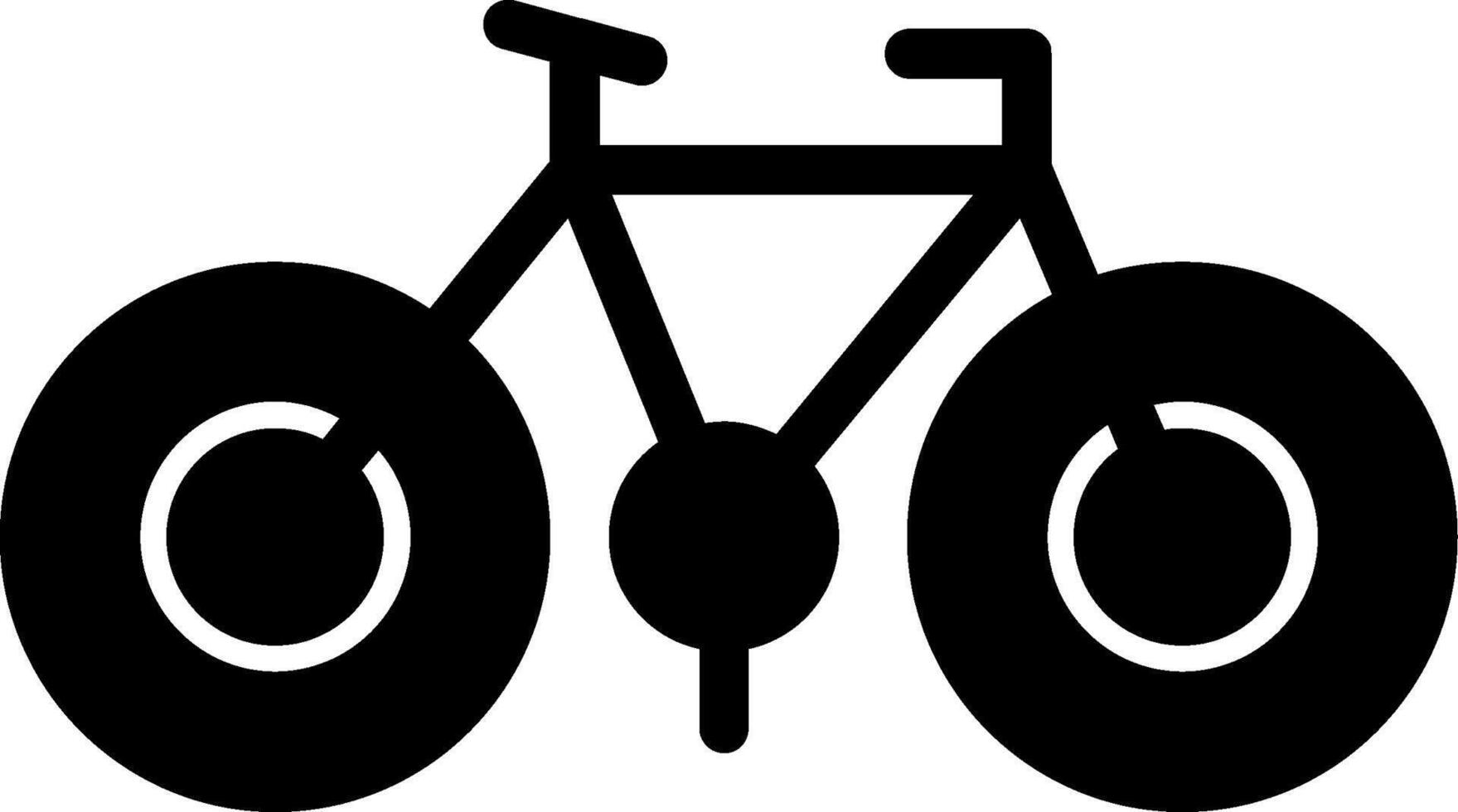 icono de glifo de bicicleta vector