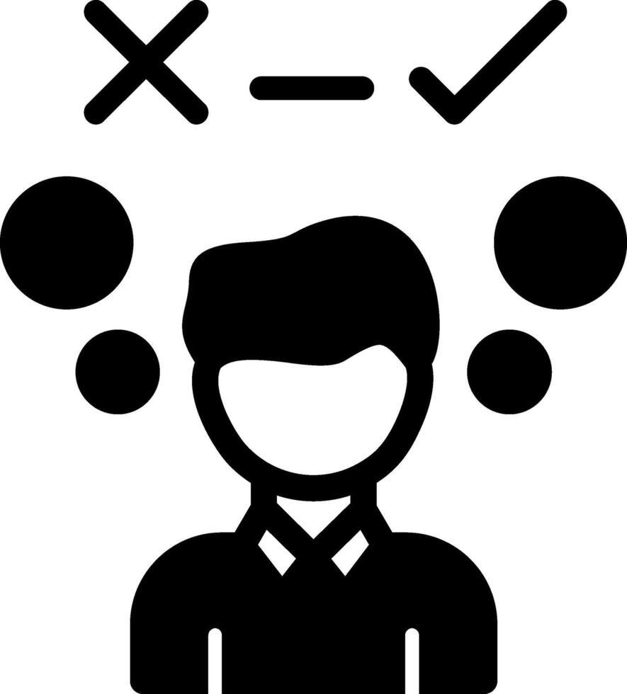Decision Glyph Icon vector