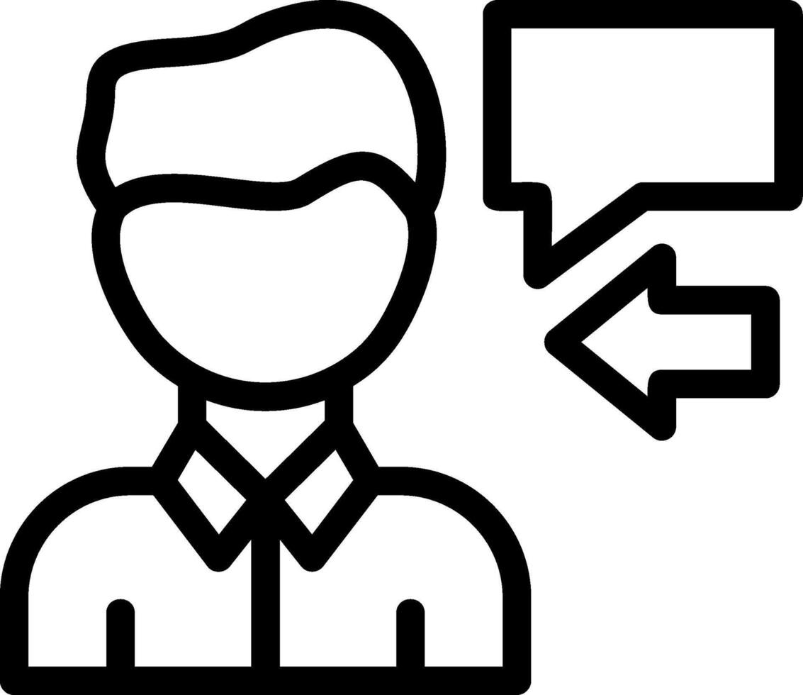 Interviewer Line Icon vector