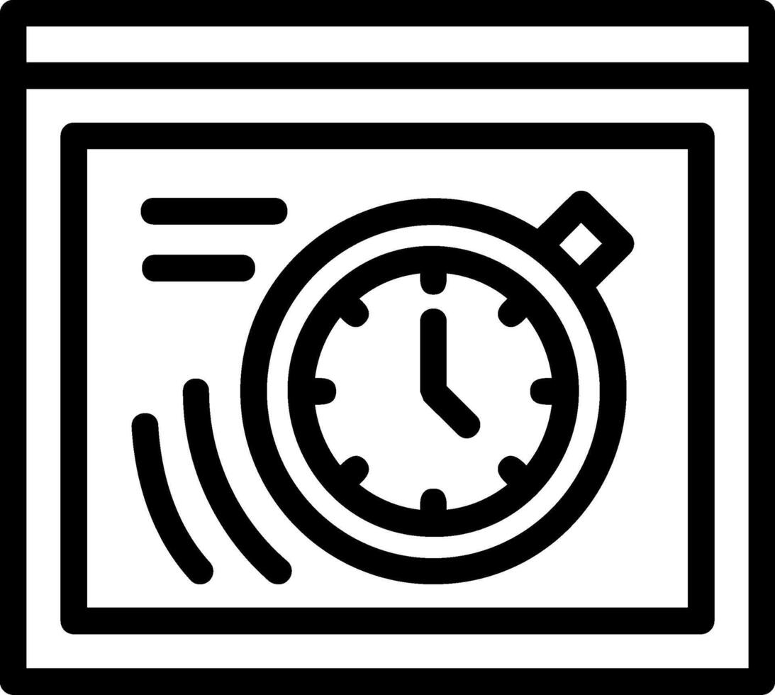Alarm Clock Line Icon vector