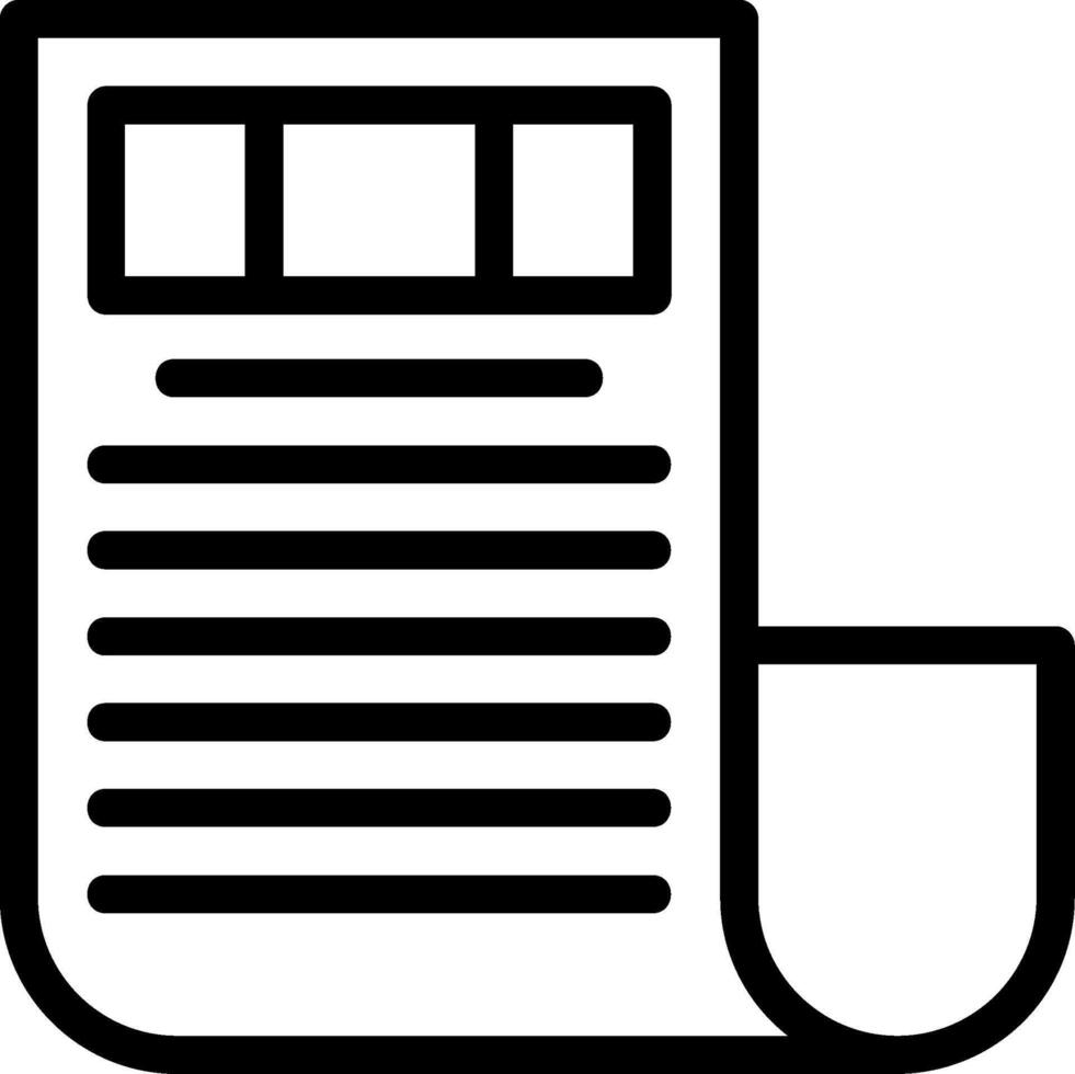 Newspaper Line Icon vector
