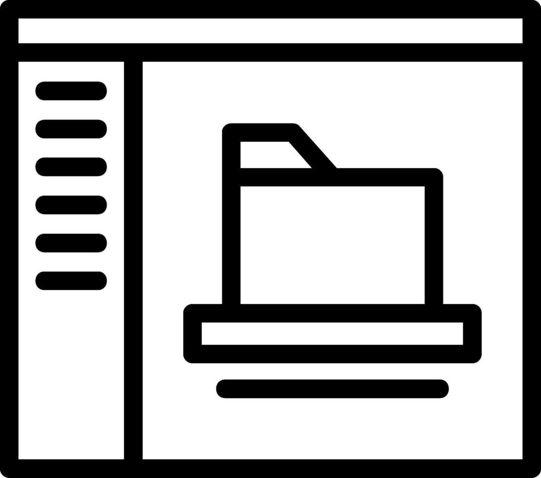 Folder Line Icon vector