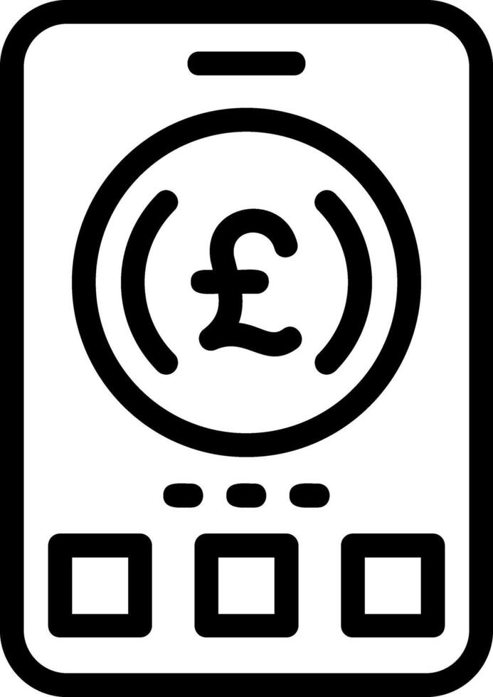 Pound Sign Line Icon vector