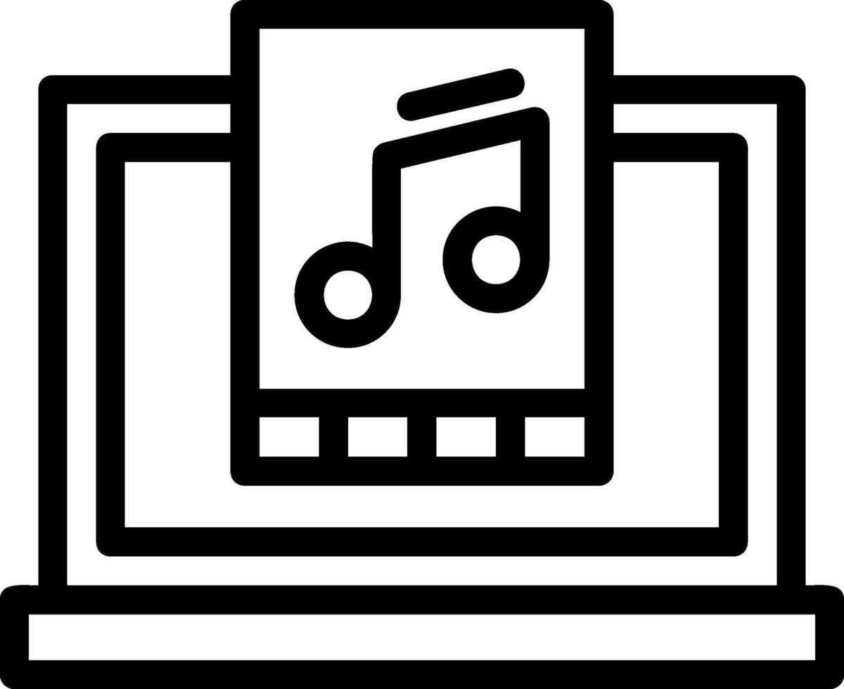 Music Line Icon vector