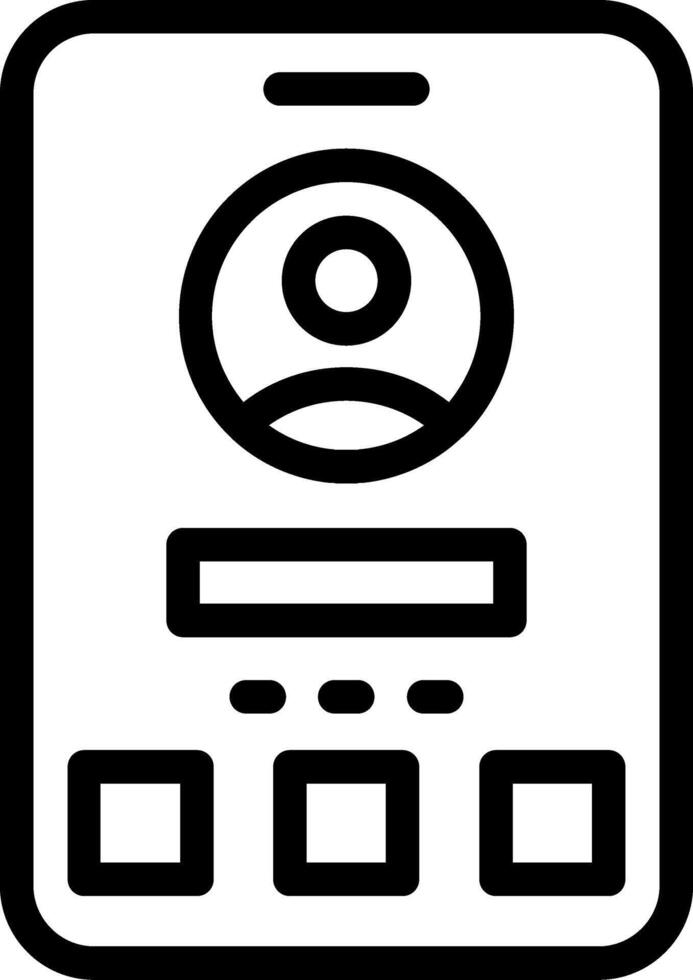 User Line Icon vector