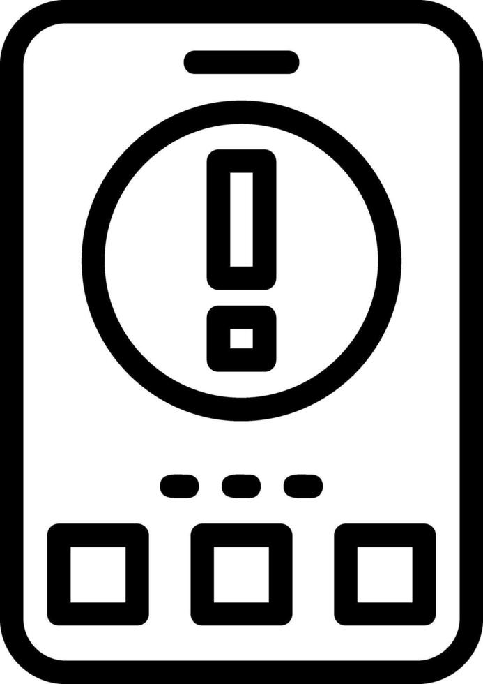 Exclamation Mark Line Icon vector