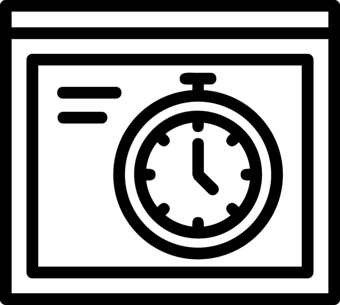 Stopwatch Line Icon vector