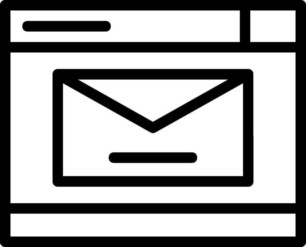 Mail Line Icon vector