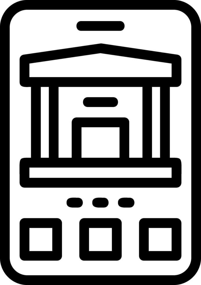 Bank Line Icon vector
