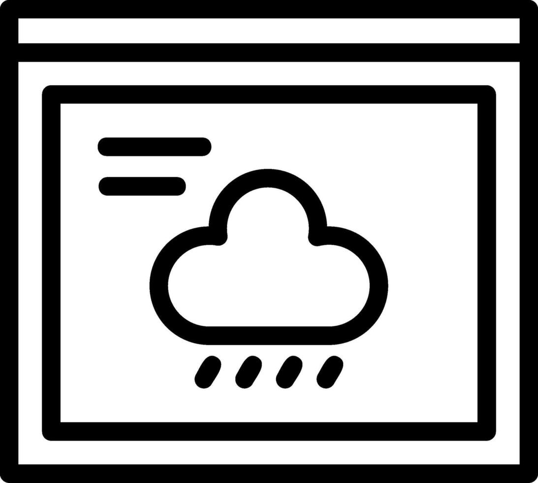 icono de línea de lluvia vector