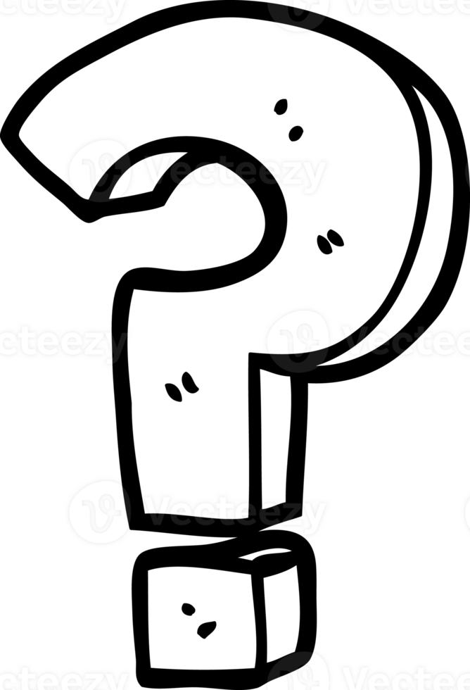 line drawing cartoon question mark icon png