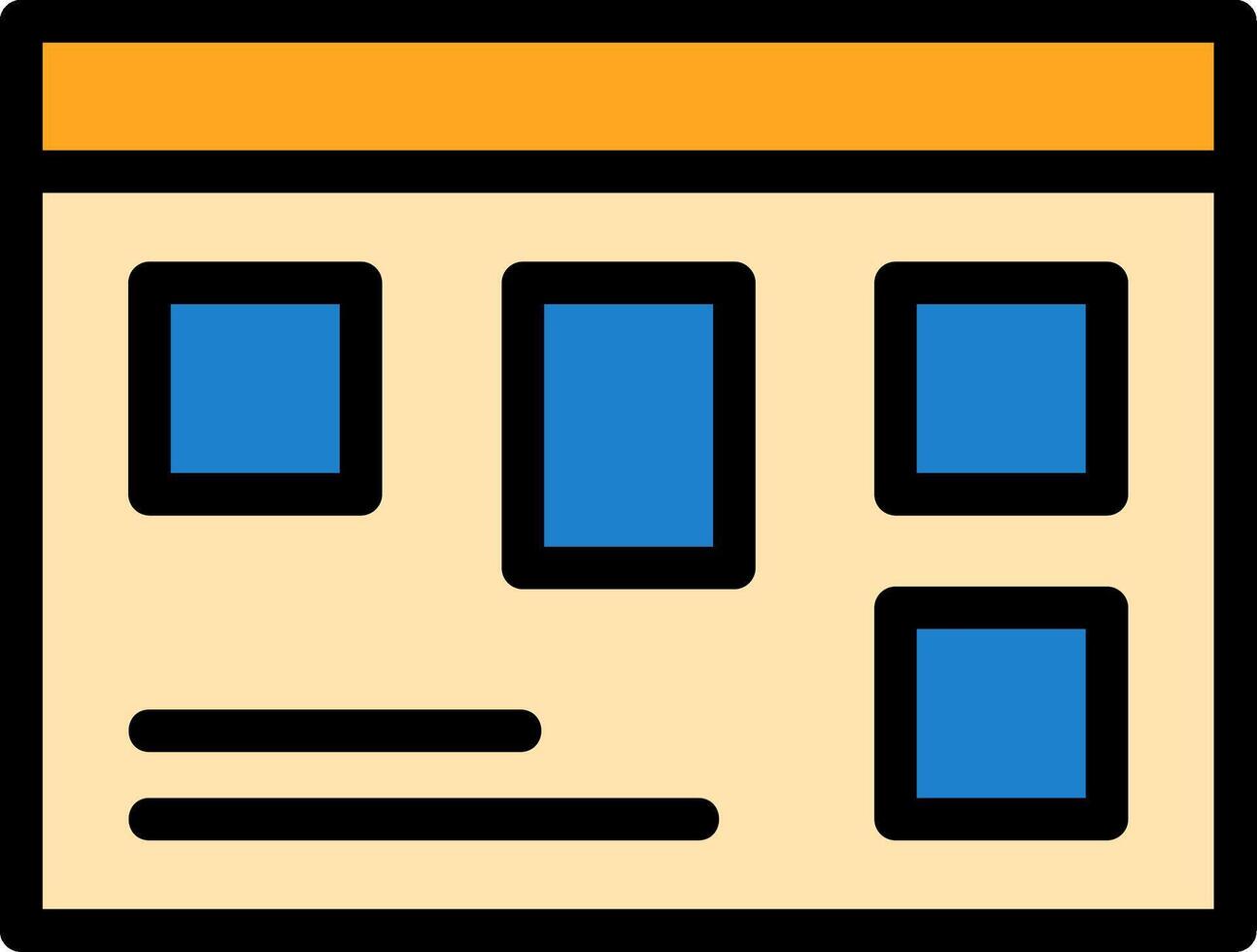 Scrum Board Line Filled vector