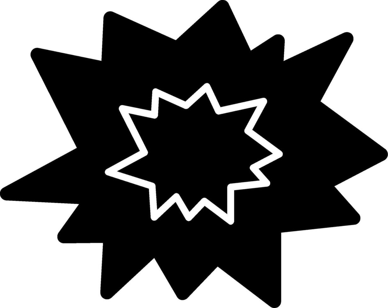 Bold Burst Glyph Icon vector