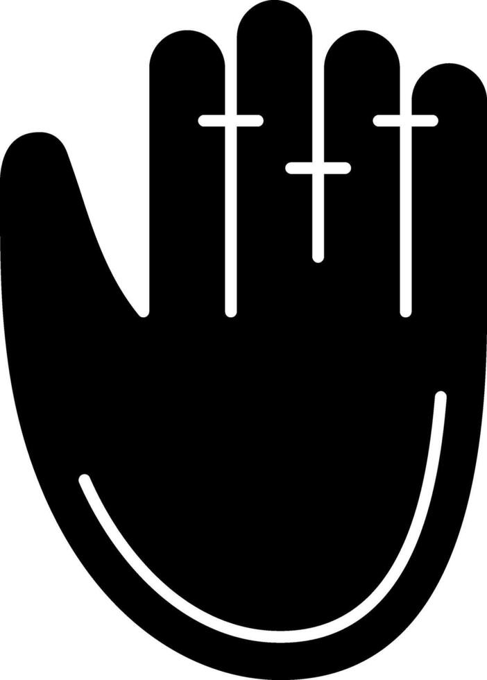 Baseball Glove Glyph Icon vector