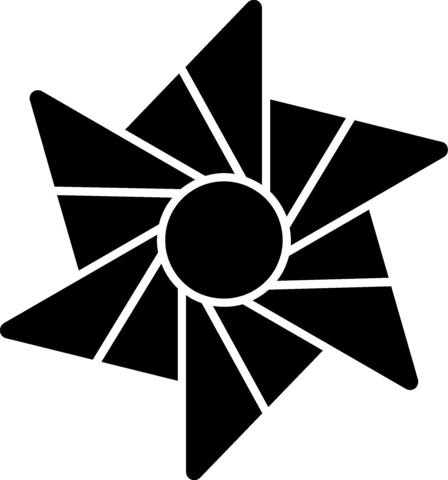 Pinwheel Glyph Icon vector